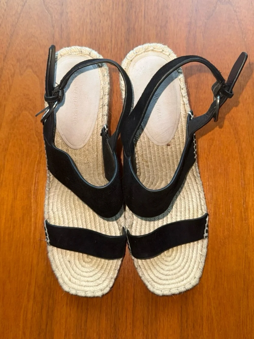 Banana Republic Black Espadrille Wedge Sandals